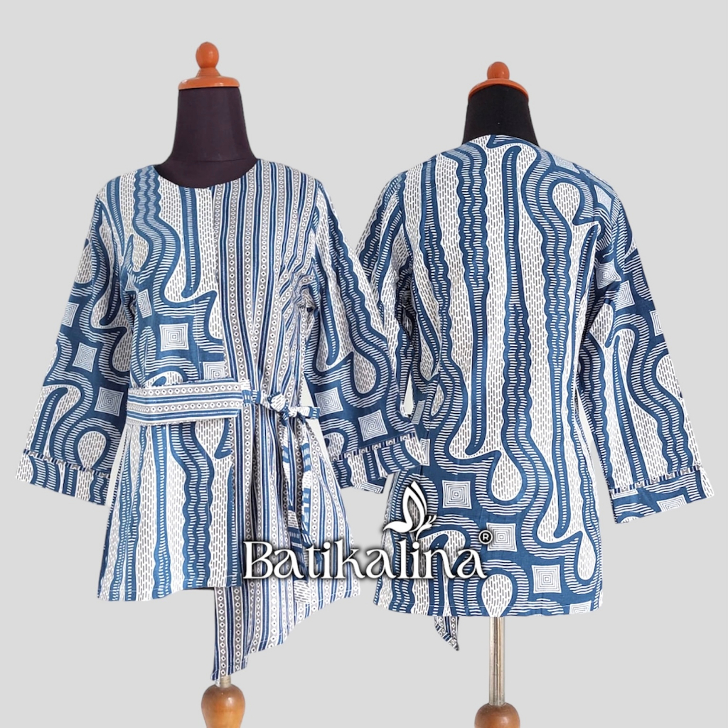 Baju Batik Wanita Modern Atasan Blouse Batik Kerja Kantor Wanita Motif Kenzo