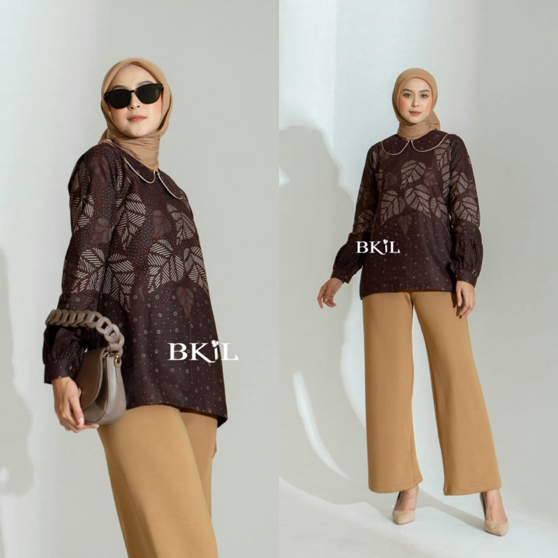 BAJU BATIK WANITA MODERN MONALISA GENES M,L,XL asli PEKALONGAN