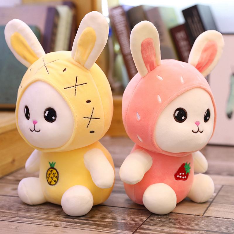 Boneka Kelinci Rabbit Telinga Panjang Lucu Plush Fruit Buah Bahan Halus Lembut Mainan Mewah Kado Ulang Tahun Anak