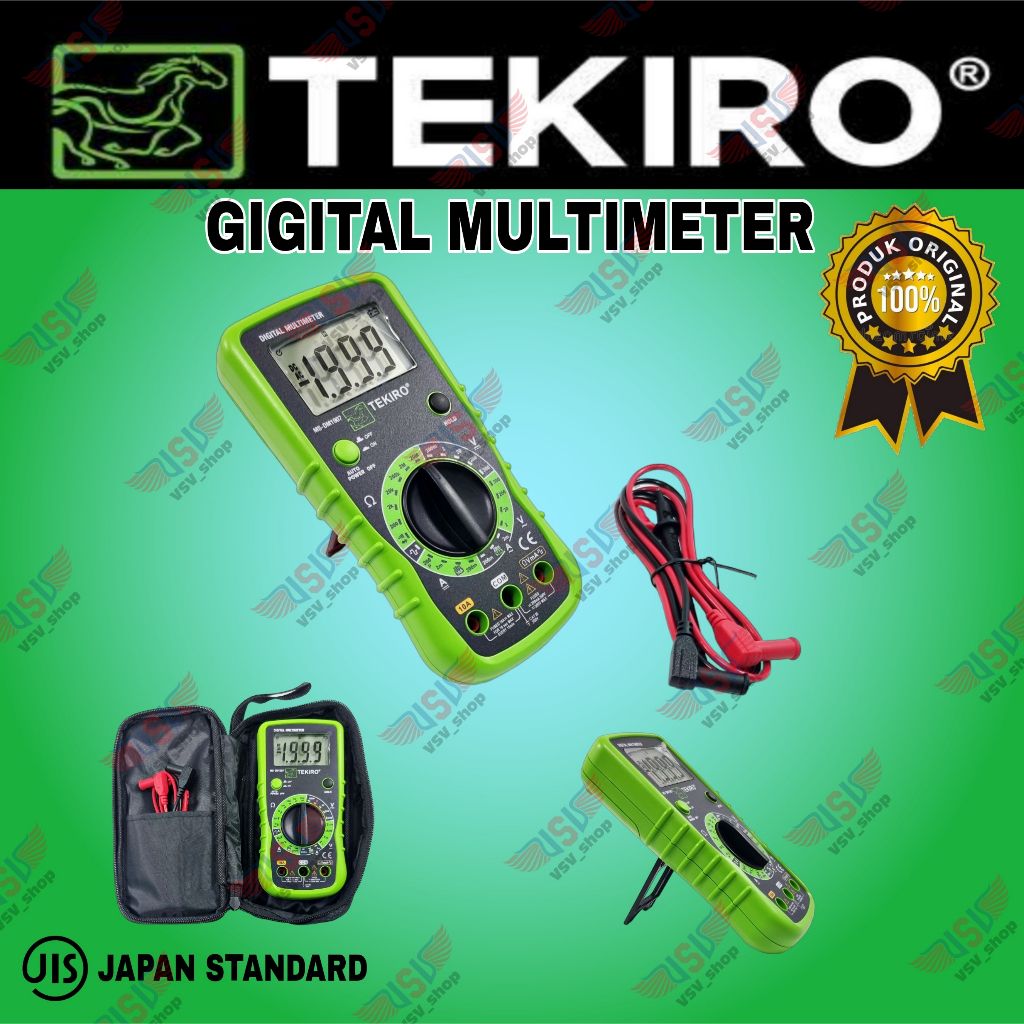 TEKIRO Multitester Digital Multimeter Avometer Multi Tester Digital AC DC