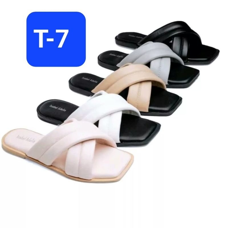 SANDAL TEPLEK WANITA TALI SILANG T7