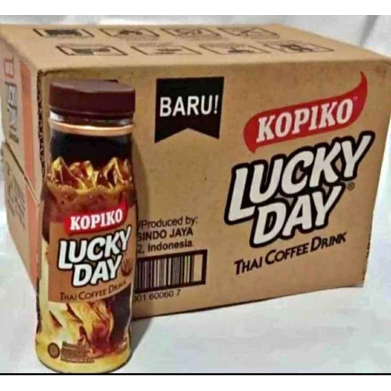 

kopiko lucky day kopi botol 180 ml isi 12 btl