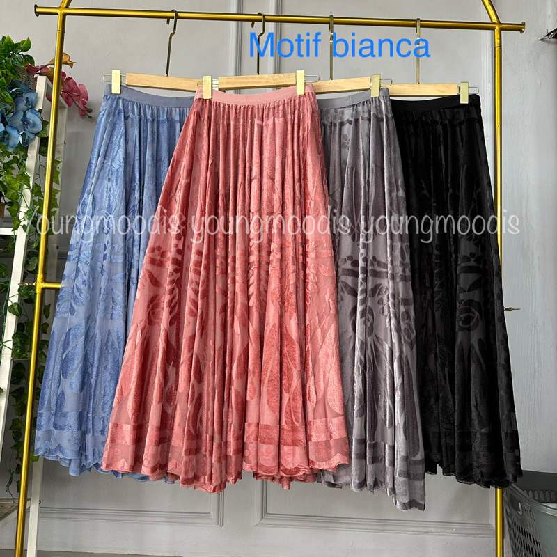 youngmoodis super premium ameena rok brokat kombinasi beludru velvet import super halus dan mewah