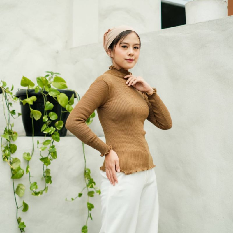 mangset knit panjang daleman rajut hijab panjang knit premium