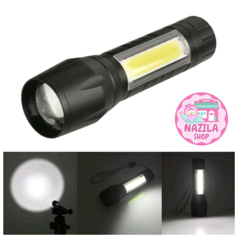 Senter mini swat zoom rechargeable