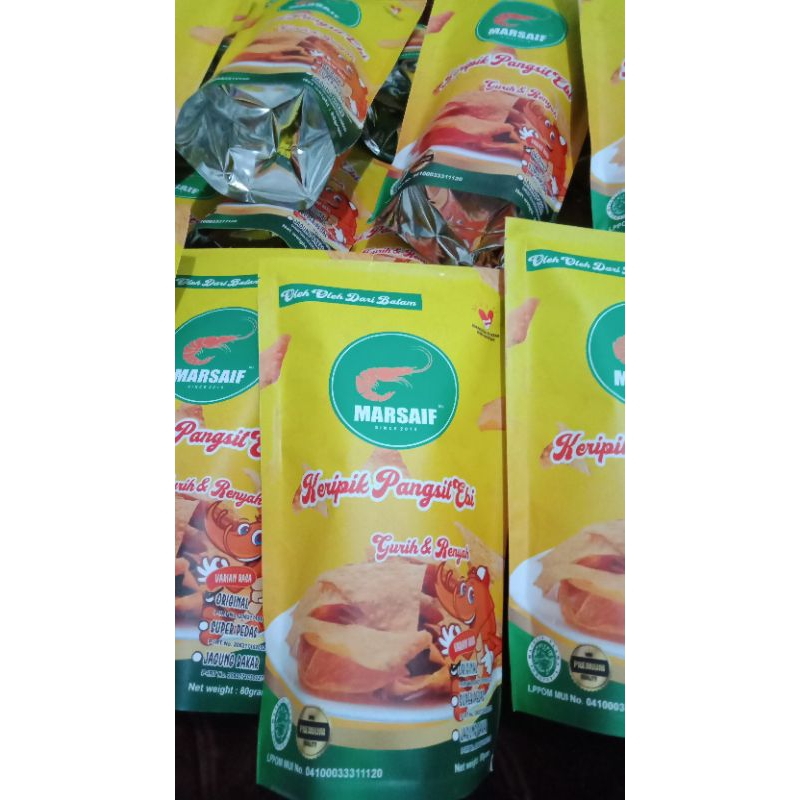 

MARSAIF Keripik pangsit ebi 80gr gurih & Renyah OLeh OLeh dari BATAM