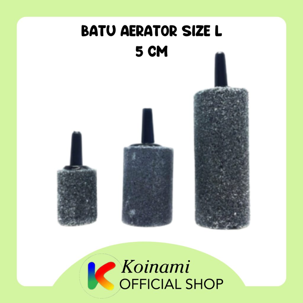 Batu Aerator Size L 5cm  / Air Stone / Batu Gelembung / Aerasi Aquarium / Oksigen Ikan