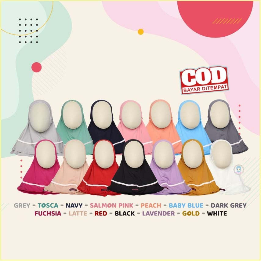 (Part 1) Cod Kerudung Hijab Jilbab Bayi Perempuan Anak Baru Lahir Newborn Lucu Model Pompom