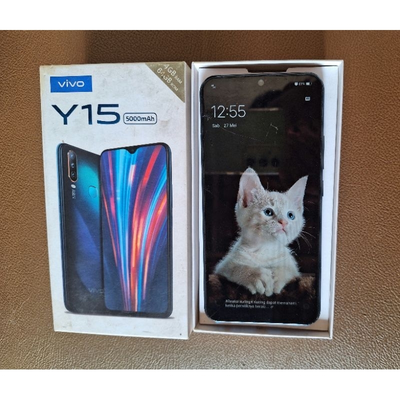 Vivo Y15 4/64 GB Blue Bekas Second