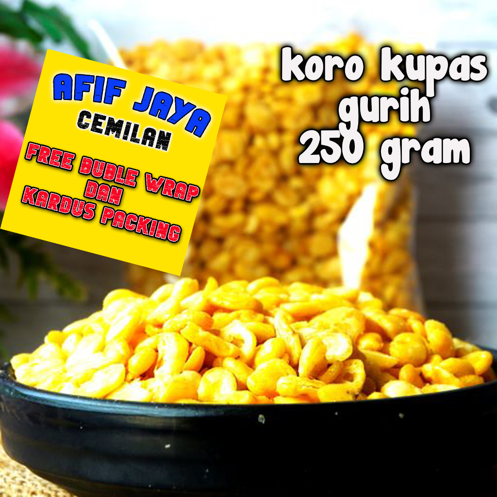 

Kacang koro kupas gurih kiloan 250 gram afif jaya cemilan
