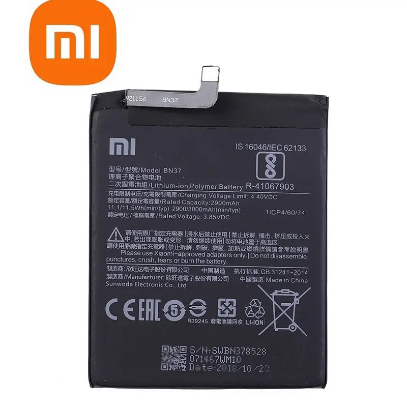 BN37 BATERAI XIAOMI REDMI 6A / REDMI 6 - ORI