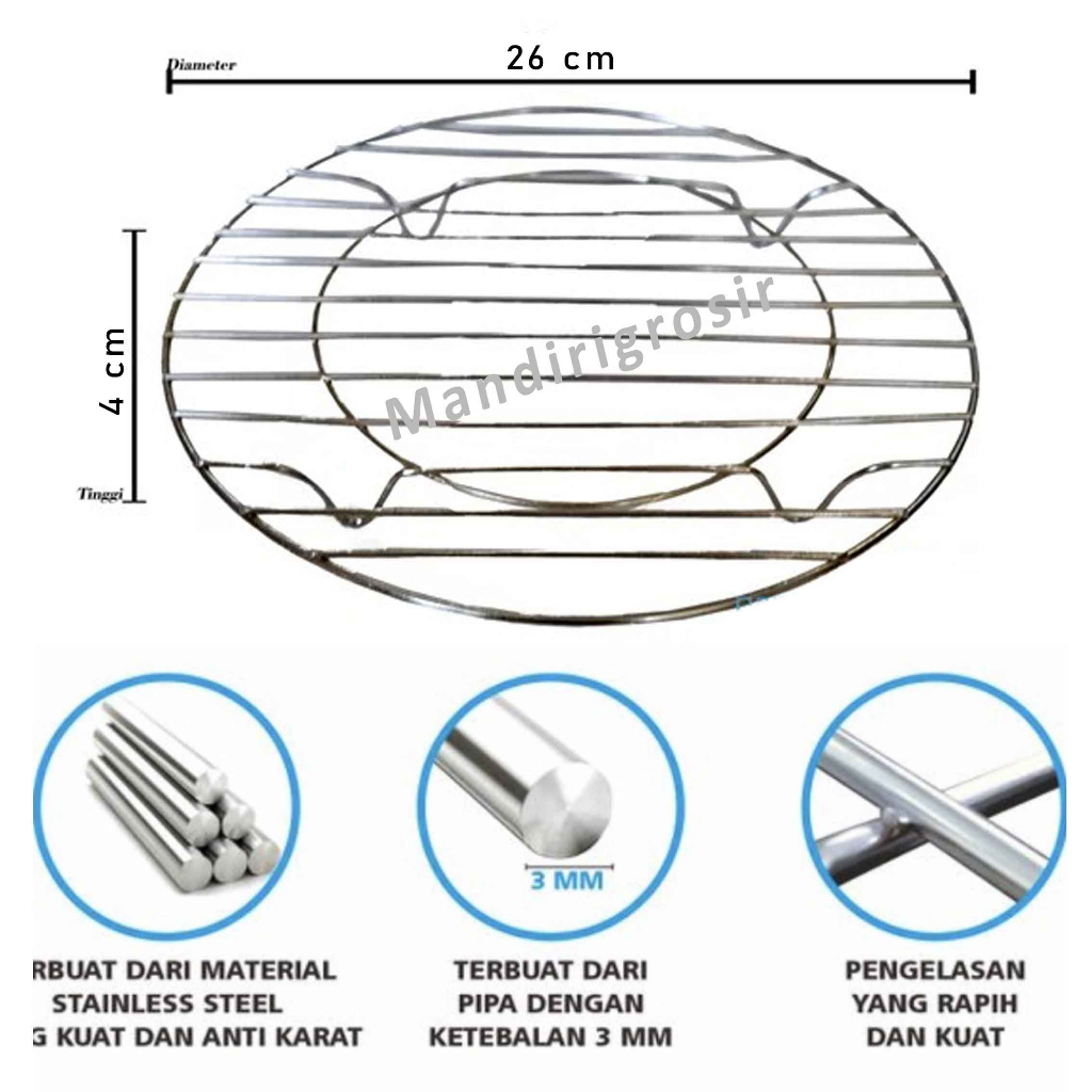 Tatakan Bulat Besar* Tatakan Panas* Tatakan Stainless* Multifungsi