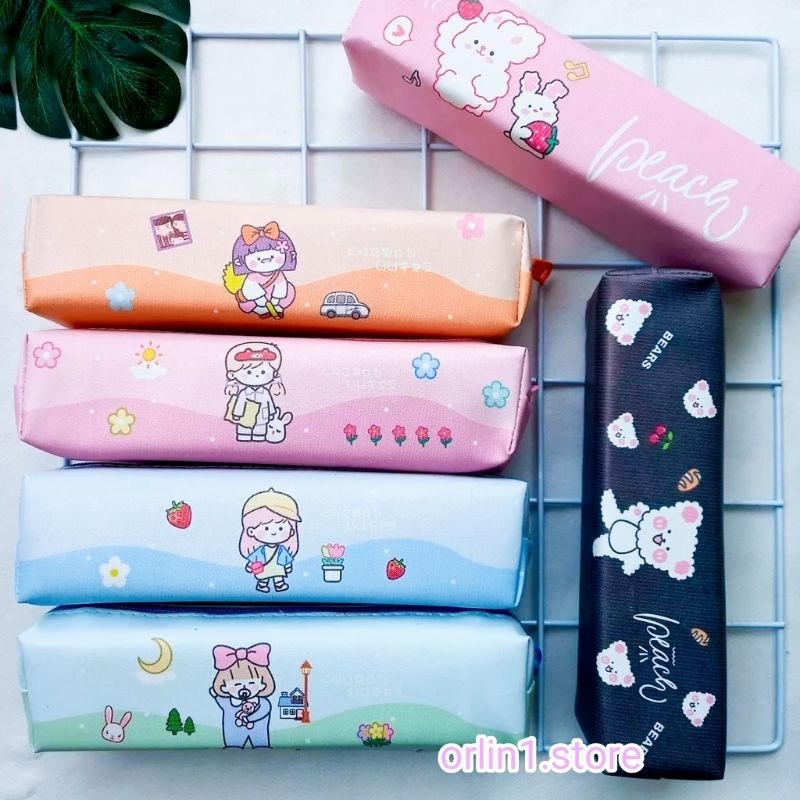 Pouch viny nett / tepak pensil murah / kotak pensil/ tempat pensil