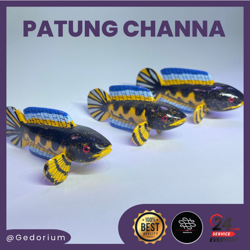 Patung Channa Penguat Mental Ikan