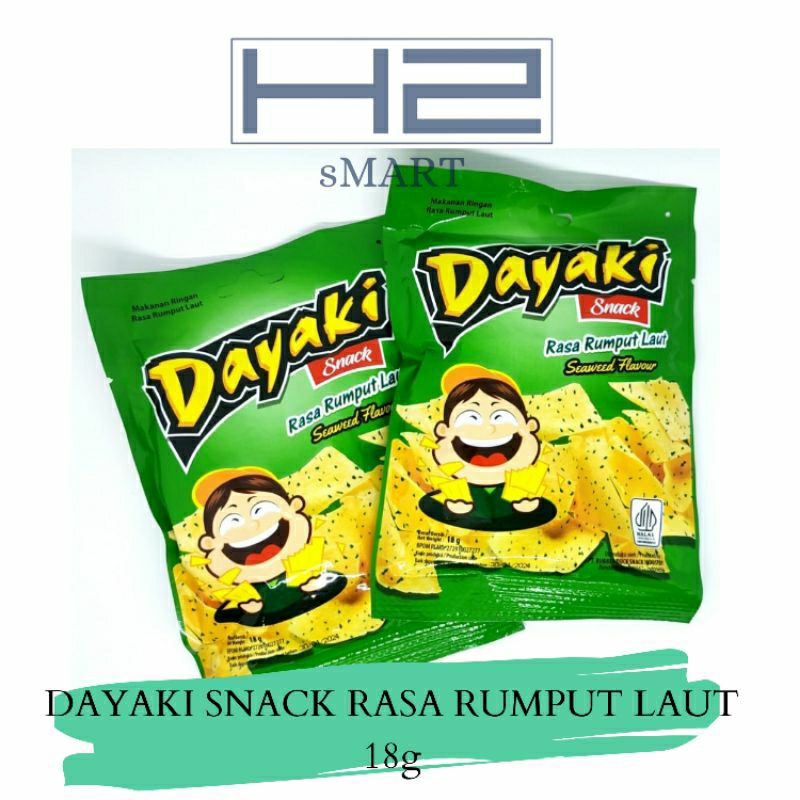 DAYAKI SNACK RASA RUMPUT LAUT 18g (1pcs) / SNACK EKONOMIS SERIBUAN