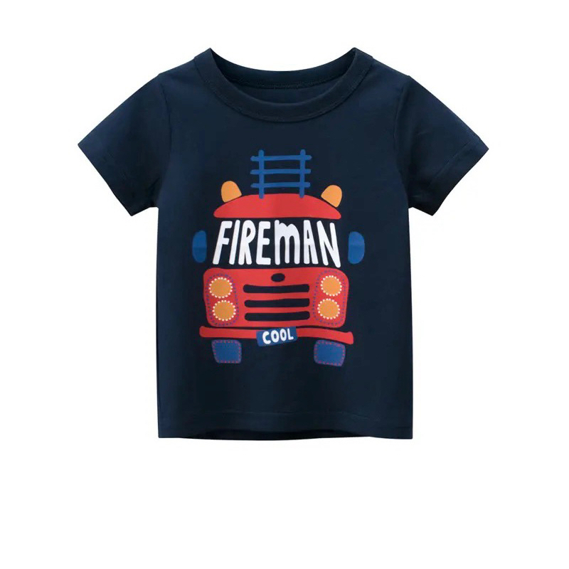 Baju Kaos Anak Import Kualitas Premium Gambar Fireman Tshirt Anak Lucu Gambar pemadam Kaos Anak Murah