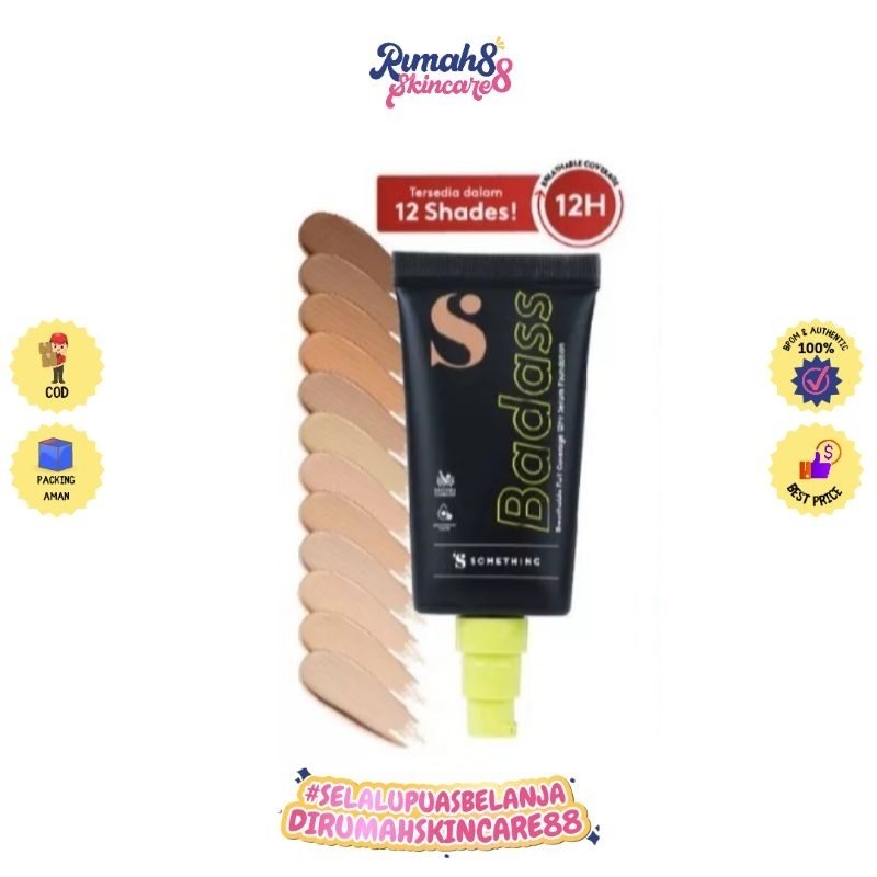 SOMETHINC BADASS Breathable Full Coverage 12HR Serum Foundation - Tahan Hingga 12 Jam