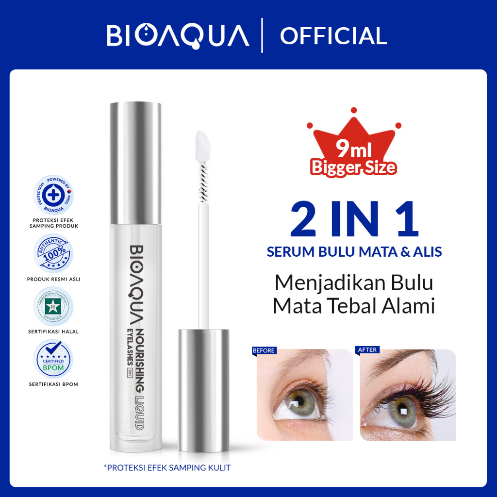 BIOAQUA Nourishing Liquid Eyelashes Serum Penumbuh Bulu Mata dan Alis Eyelash BPOM Serum Alis Serum Bulu Mata