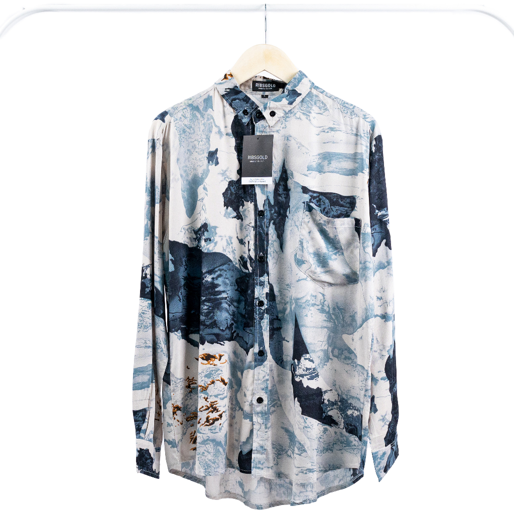 Kemeja Long Marble Ribsgold