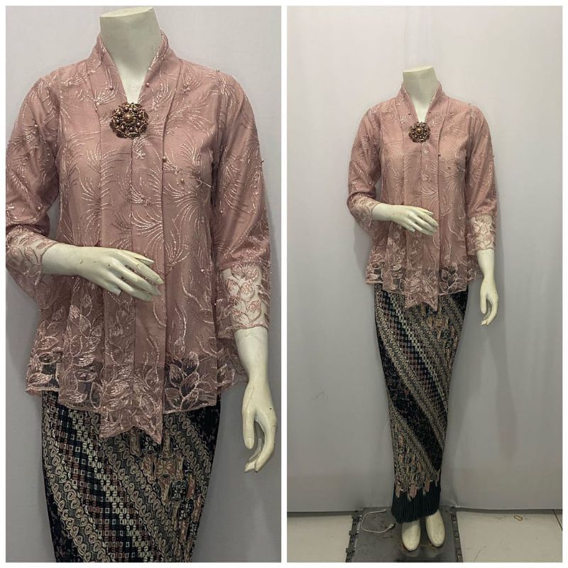 Kebaya Brukat Set Floy Tile Setelan Kebaya Wisuda Baju Kebaya Modern
