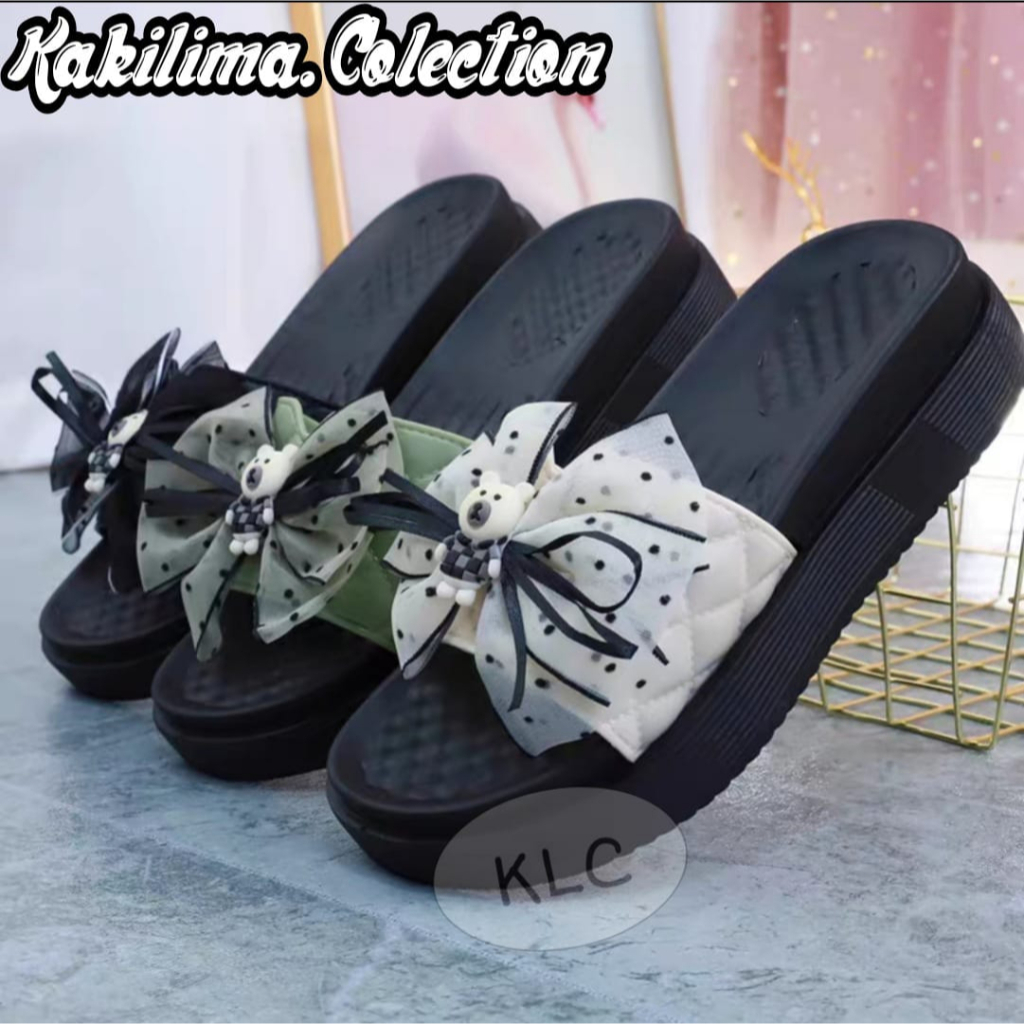 Sandal wedges jelly wanita slop karet perempuan balance 666-D2