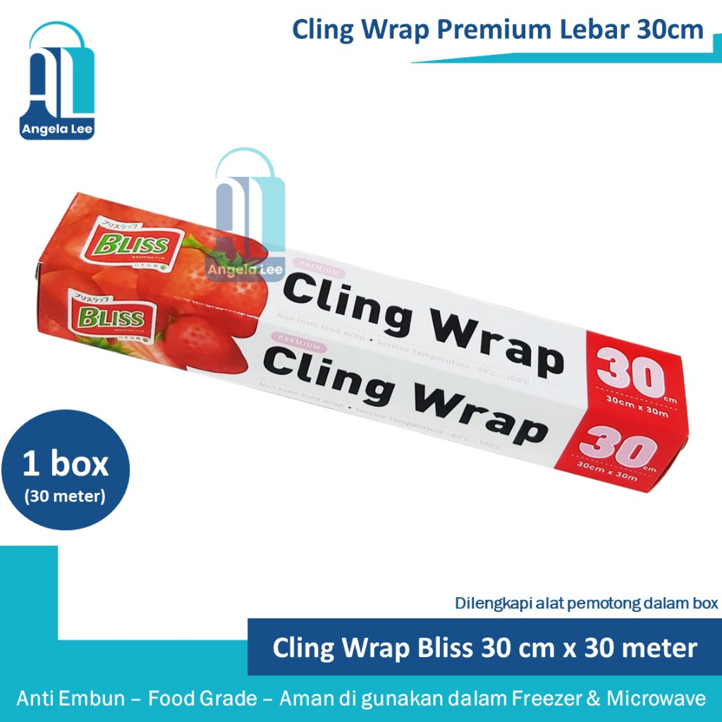 Bliss Cling Wrap Box 30cm Premium Freezer Microwavable 30meter