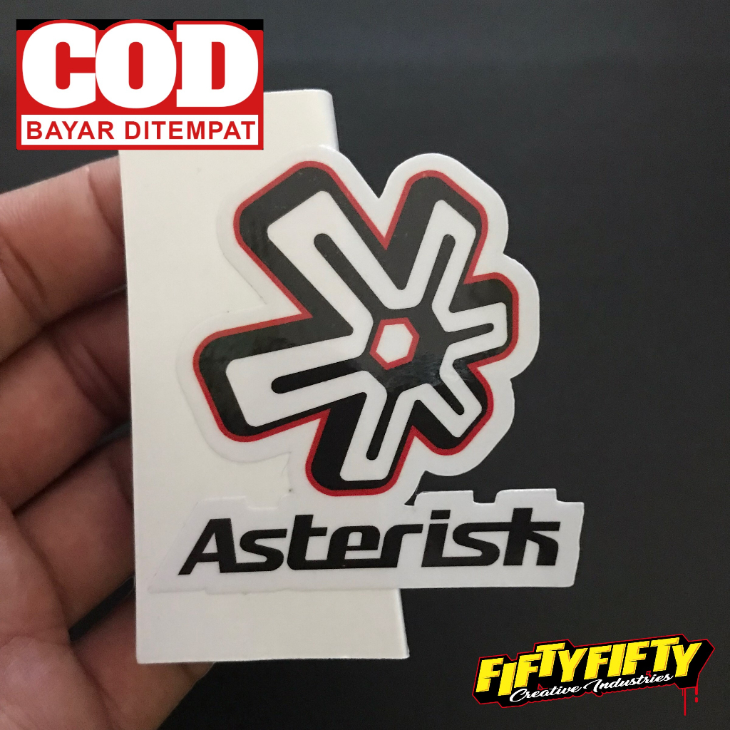 img Stiker Print Cut ASTERISK Stiker Printing Laminasi Glossy Stiker Motor Mobil Helm Sudah Membentuk Pola Desain