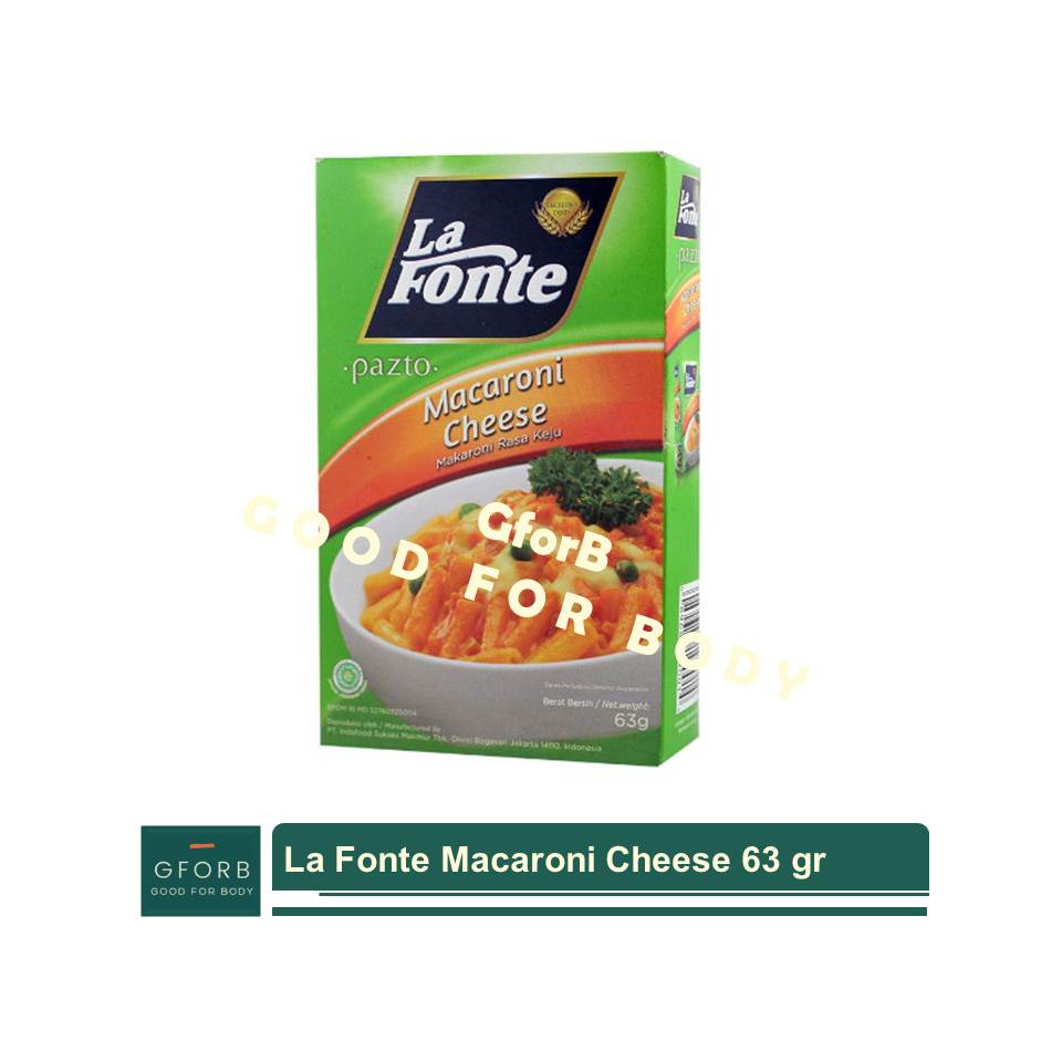 

La Fonte Macaroni Cheese 63 gr Pronto Pazto Pasta Instan Keju
