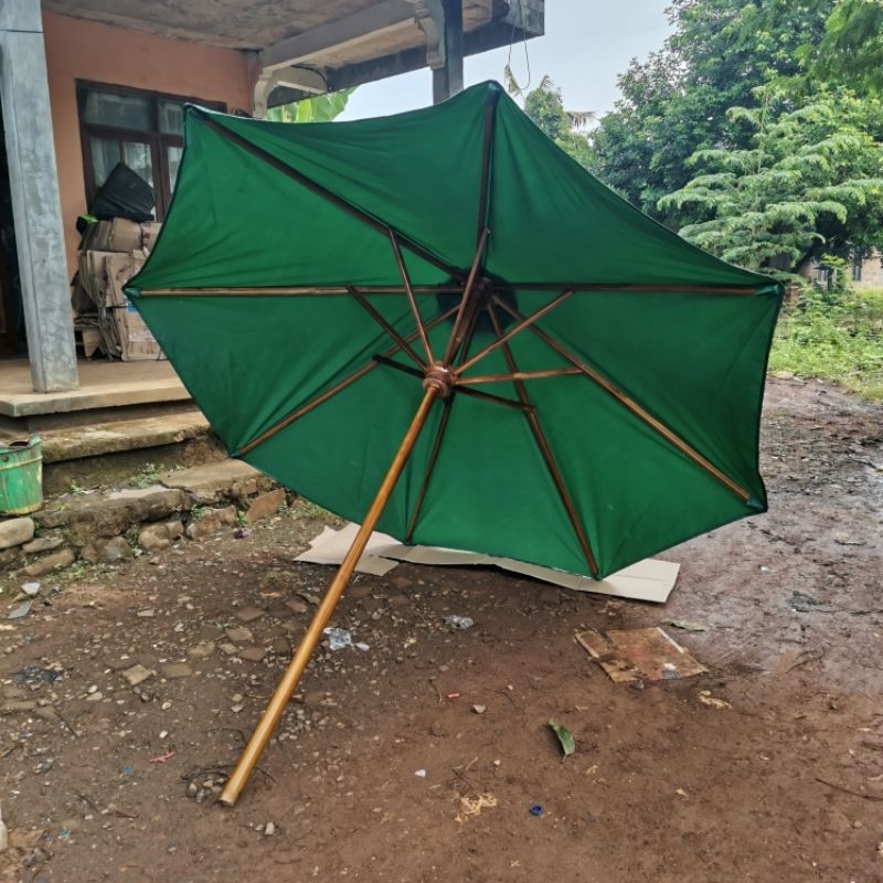 Rangka tenda untuk meja payung cafe taman outdoor  bahan kayu jati asli jepara