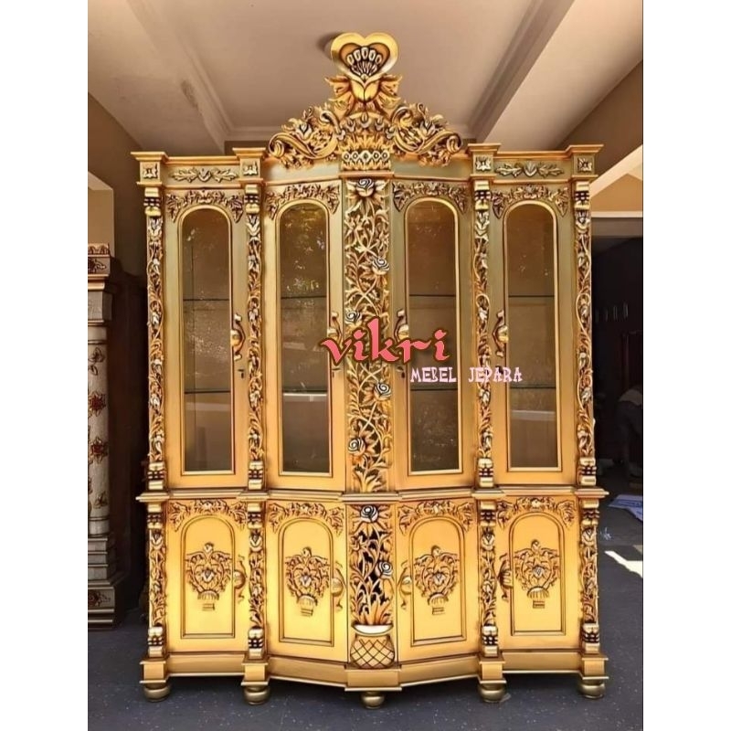 bufet hias shima gold,mebel jepara,furniture