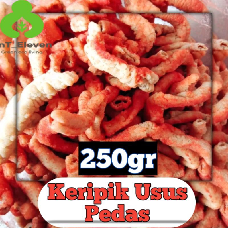 

250gr Kripik Usus Ayam Crispy Pedas