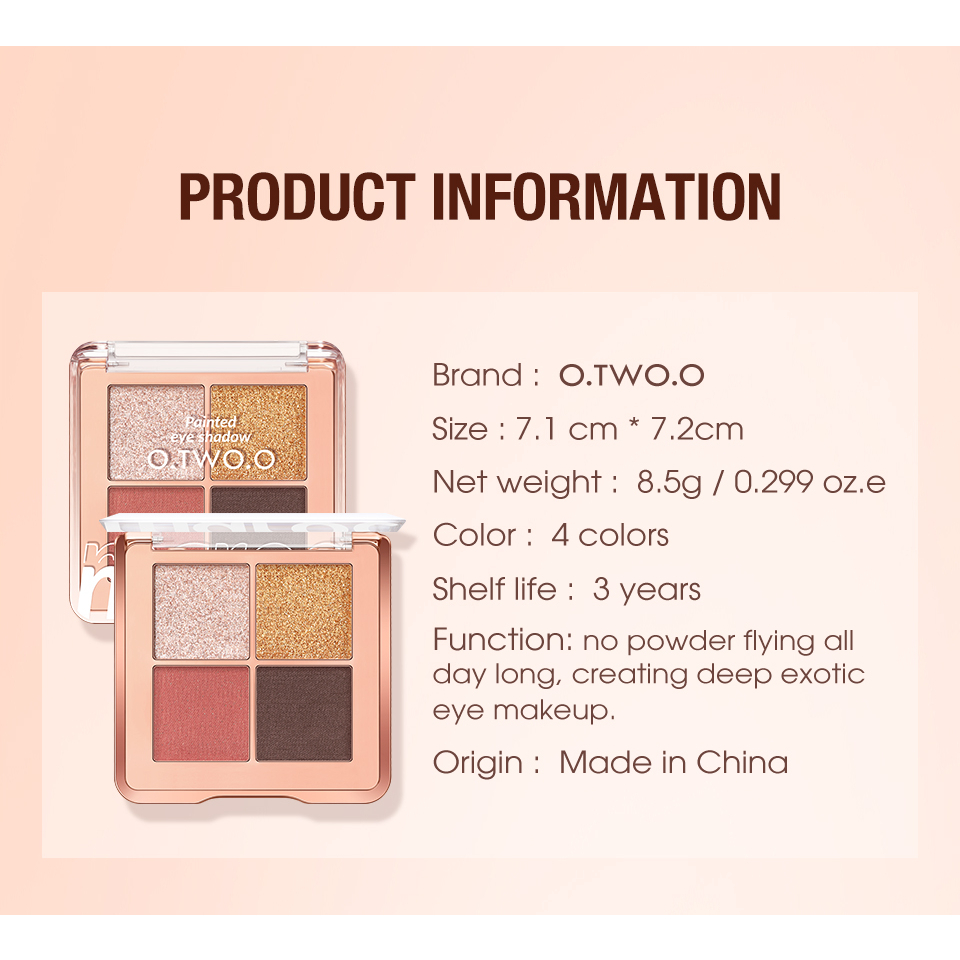 ✦SINAR✦ O.TWO.O Colored Drawing Morocco Eyeshadow | The Selection 4 Colors Of Moroccan Style | O.TWO.O Eyeshadow