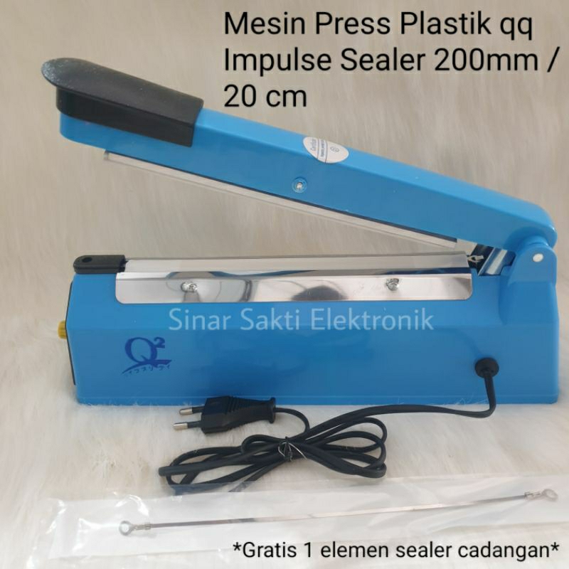 Mesin Press Pres Plastik qq Impulse Sealer 200mm 20cm 200 mm 20 cm q2 Alat Press Plastik Makanan Snack Hand Sealer Tangan