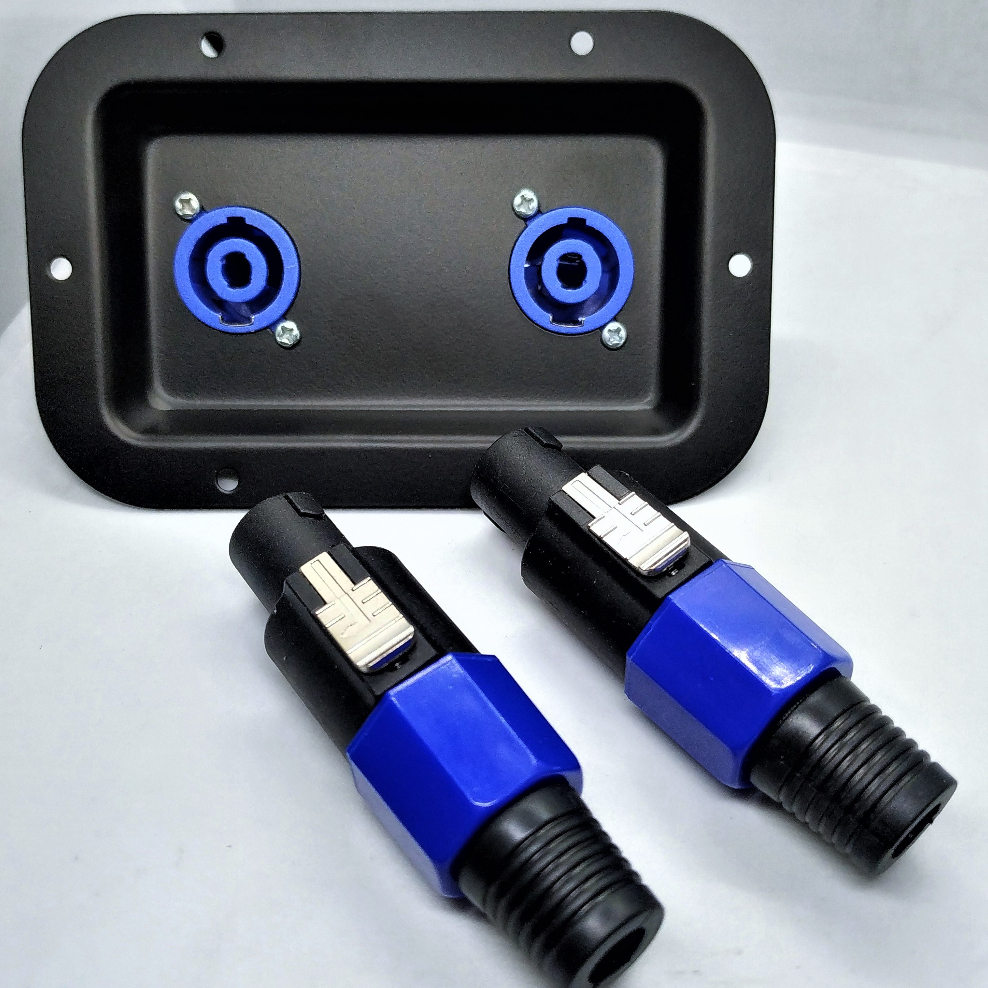 PAKET SPEAKON SET PLAT TERMINAL BOX SPEAKER JEK DAN SOKET SPIKON SOCKET JECK PANEL SPICON LENGKAP uk