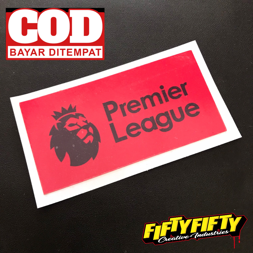 img Stiker Print Cut PREMIER LEAGUE Stiker Printing Laminasi Glossy Stiker Motor Mobil Helm Sudah Membentuk Pola Desain