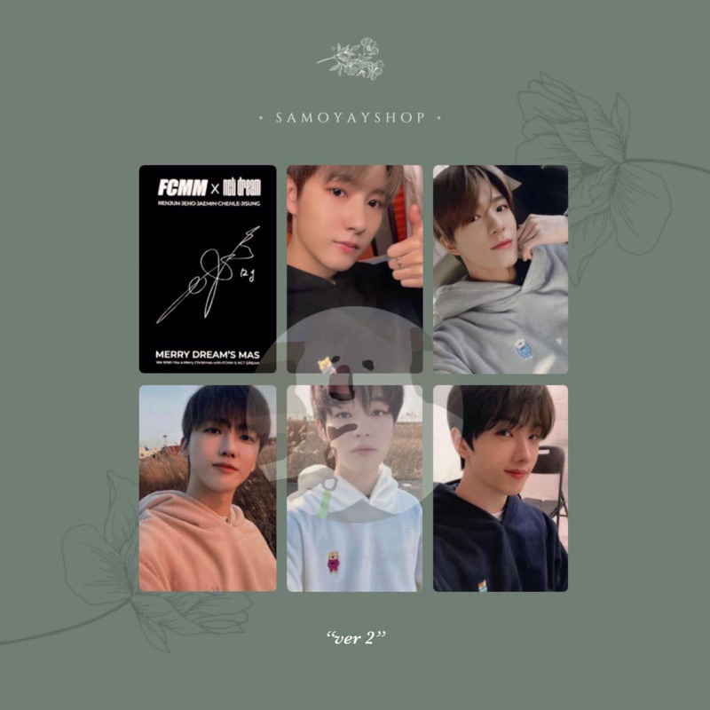 Photocard Fcmm Nct Dream V1 V2 Christmas Special Edition Merry Dream’s Mas 2021 Renjun Jeno Jaemin C