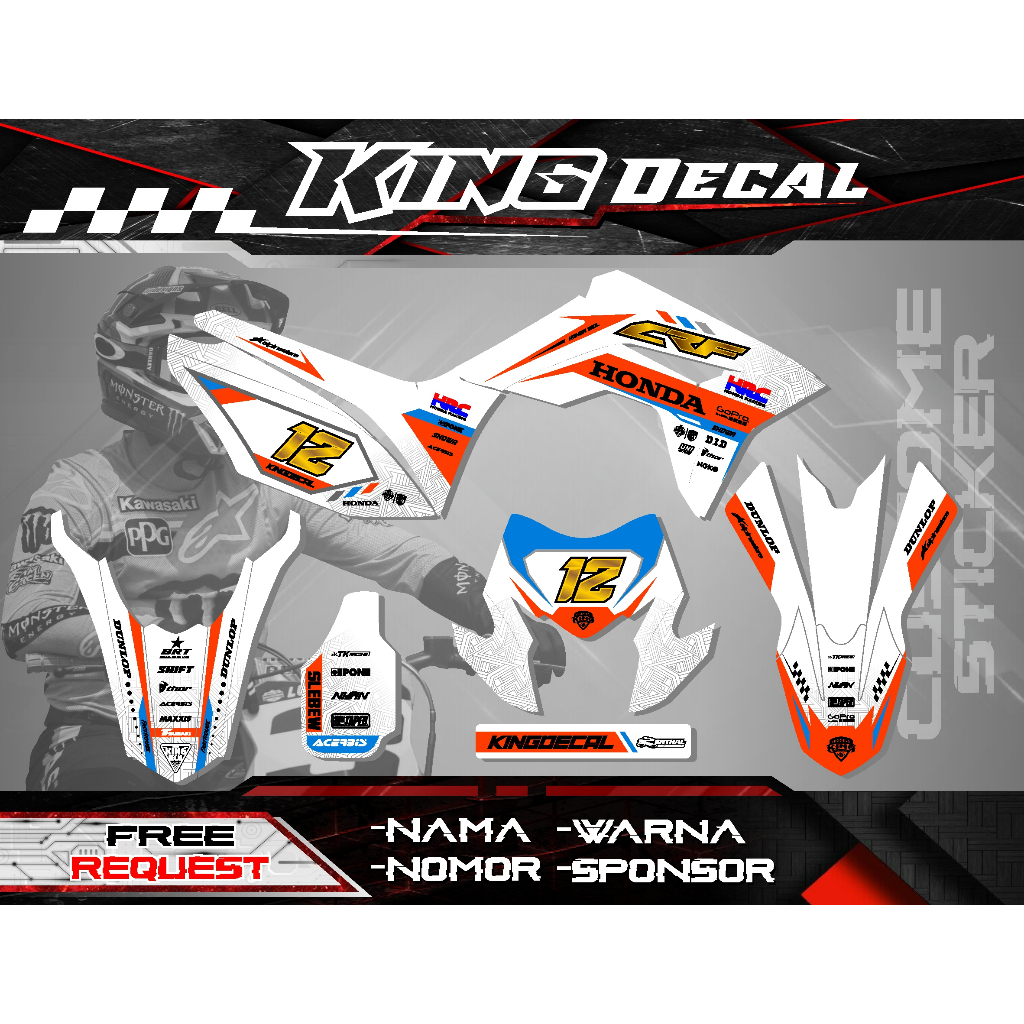 DECAL CRF 150 L FREE CUSTOME DESIGN STIKER CRF 150 L FULL BODY
