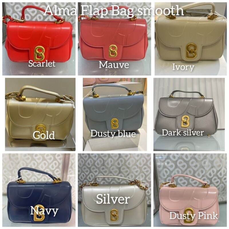New. Alma Small Bag Ivory Smooth Finish Buttonscarves