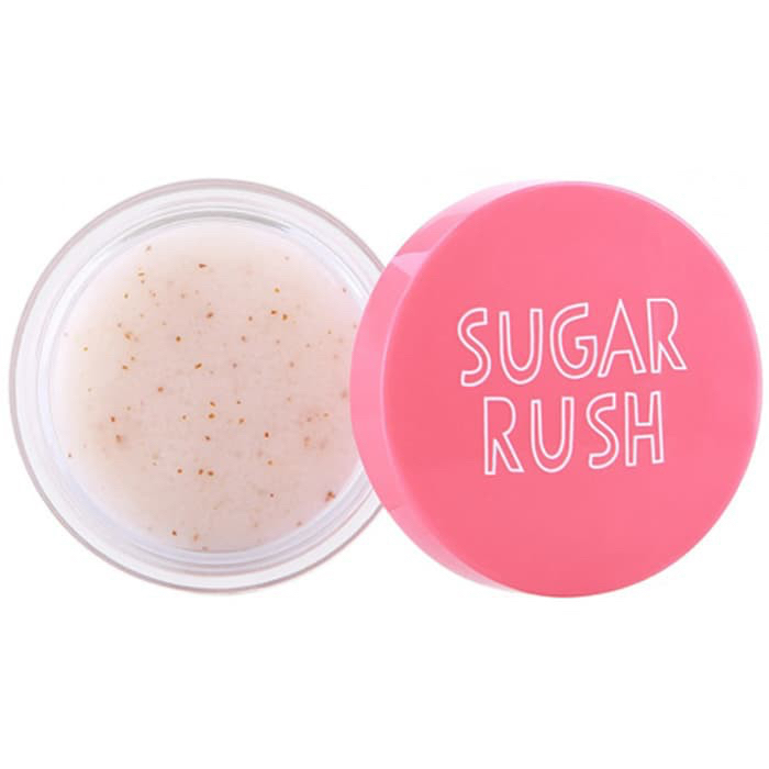 EMINA Sugar Rush Lip Scrub Indonesia / Scrub Bibir 4.2g / Lembut Lembab Mengangkat Sel Kulit Mati Sugar And Apricot Seed / Exfoliating Eksfoliasi Exfo Peeling Peel / Moisturizer Melembabkan Kering / Skincare Lips Care Treatment Perawatan / Cream Gel Mask