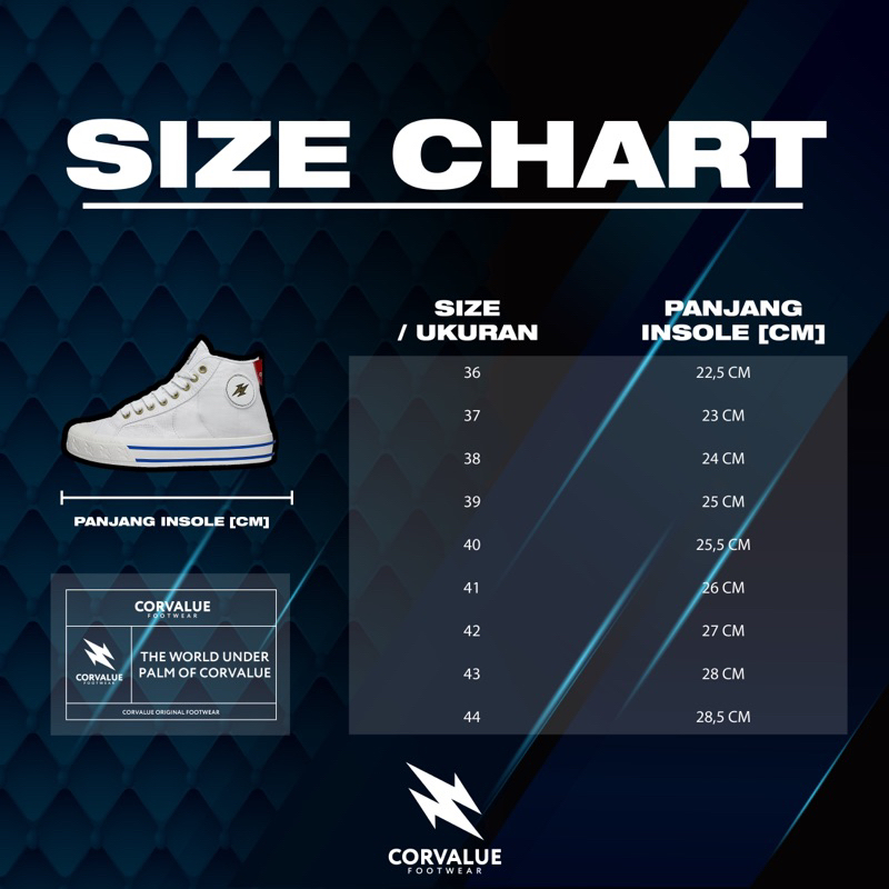 SEPATU CORVALUE FOOTWEAR - Sepatu Sneakers Kasual Pria Wanita Hayabusa Fullwhite High Original