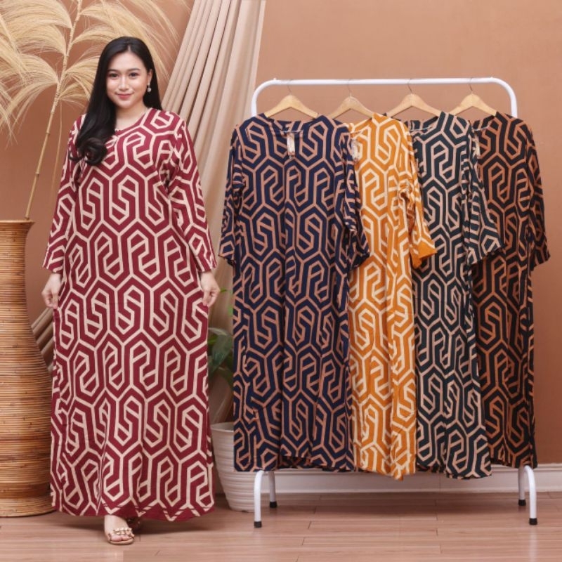 DASTER JUMBO RAYON KEKINIAN PANJANG SEMATAKAKI BUSUI KANCING DEPAN BUMIL TERBARU