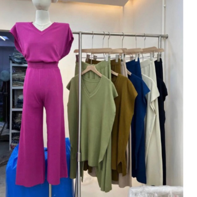 One Set Premium Bangkok Top dan celana panjang kulot