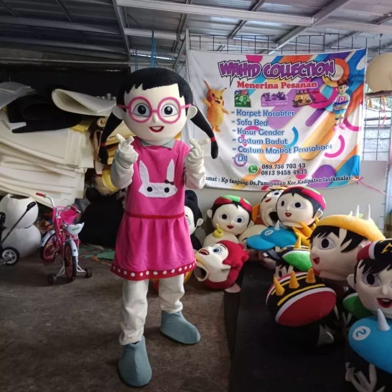 Kostum badut Mei Mei Upin Ipin