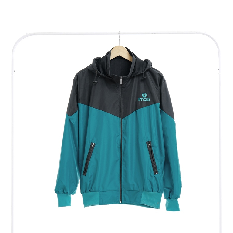 Jaket Parasut Kombinasi Hitam Tosca