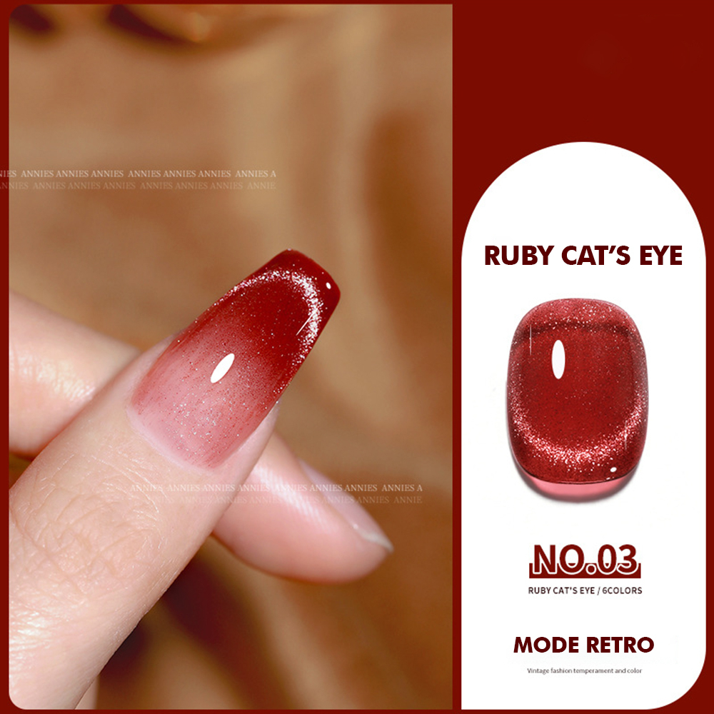 Pretty ANNIES Kutek Gel Milk Tea Spar Cat Eye UV LED/Nail Polish Art Gel Cat Eye/Cat Kuku