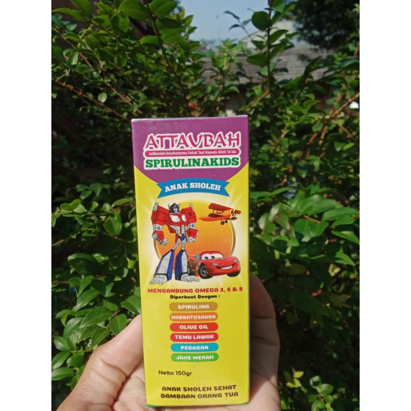 Spirulina Kids anak Sholeh At Taubah 150 g | mengatasi batuk pilek asma TBC dll | mengandung madu da