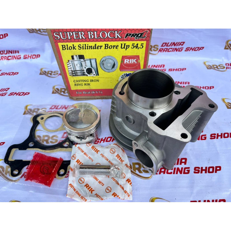 Blok seher PRO 1 Beat karbu Scoopy Karbu Piston 54.5 Pin 13 paket Blok Bore Up