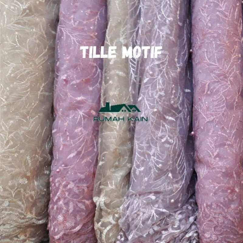 Tile Glitter Pearl/ Tille Glitter/ Kain Tile/ Tule/ Tile Mutiara