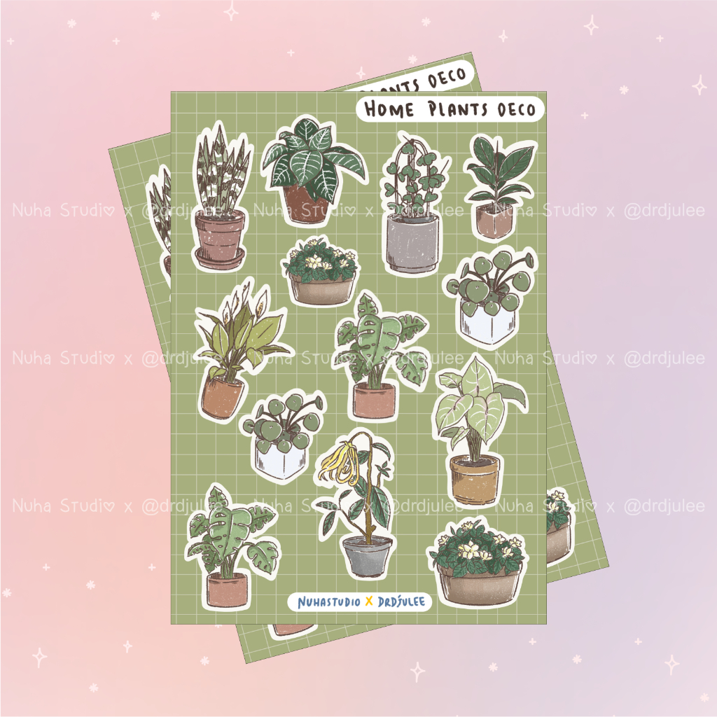 

Sticker by drdjulee | Home Plants Deco Tanaman Pot Daun Bunga | Aesthetic Sticker Estetik Stiker HP Laptop Botol Cute Waterproof Scrapbook Diary Journal Bujo Anti Air