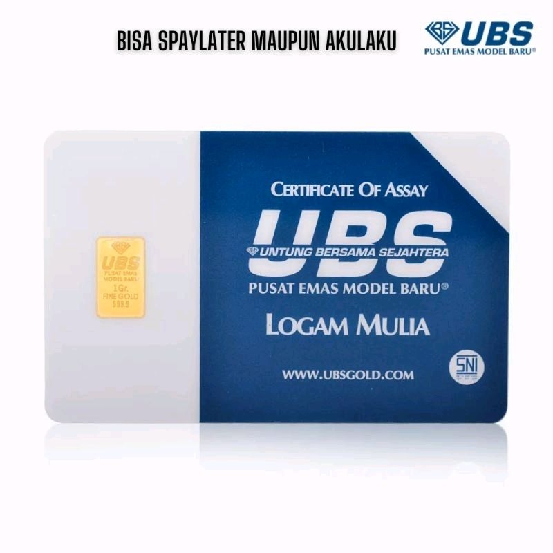 Logam Mulia UBS 1Gram Fine Gold 999